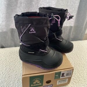 Kamik Black and Purple Snowfall P 2 Boots
